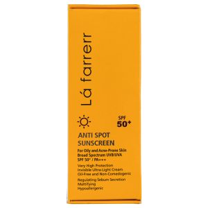 کرم ضد آفتاب بی رنگ پوست های چرب +SPF50 لافارر